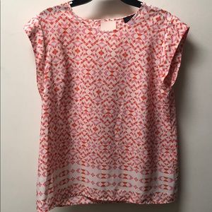 The limited size large blouse orange and pink